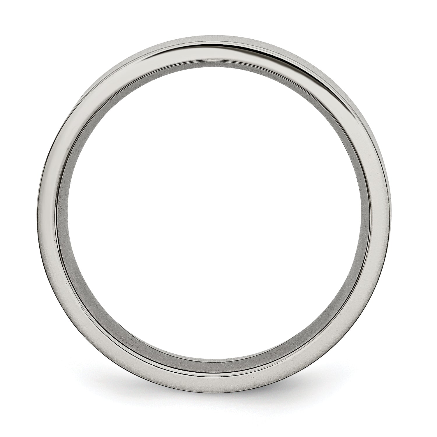 Polished Flat Wedding Band in Titanium, 6mm Secondary image