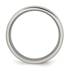 Polished Flat Wedding Band in Titanium, 6mm