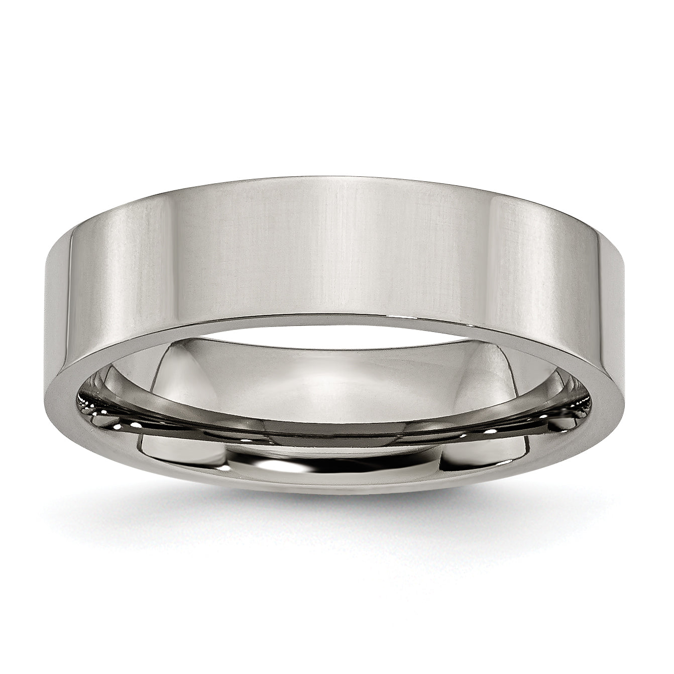 Titanium Polished 6mm Flat Band Main image