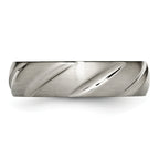Swirl Wedding Band in Titanium, 6mm