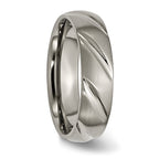 Swirl Wedding Band in Titanium, 6mm