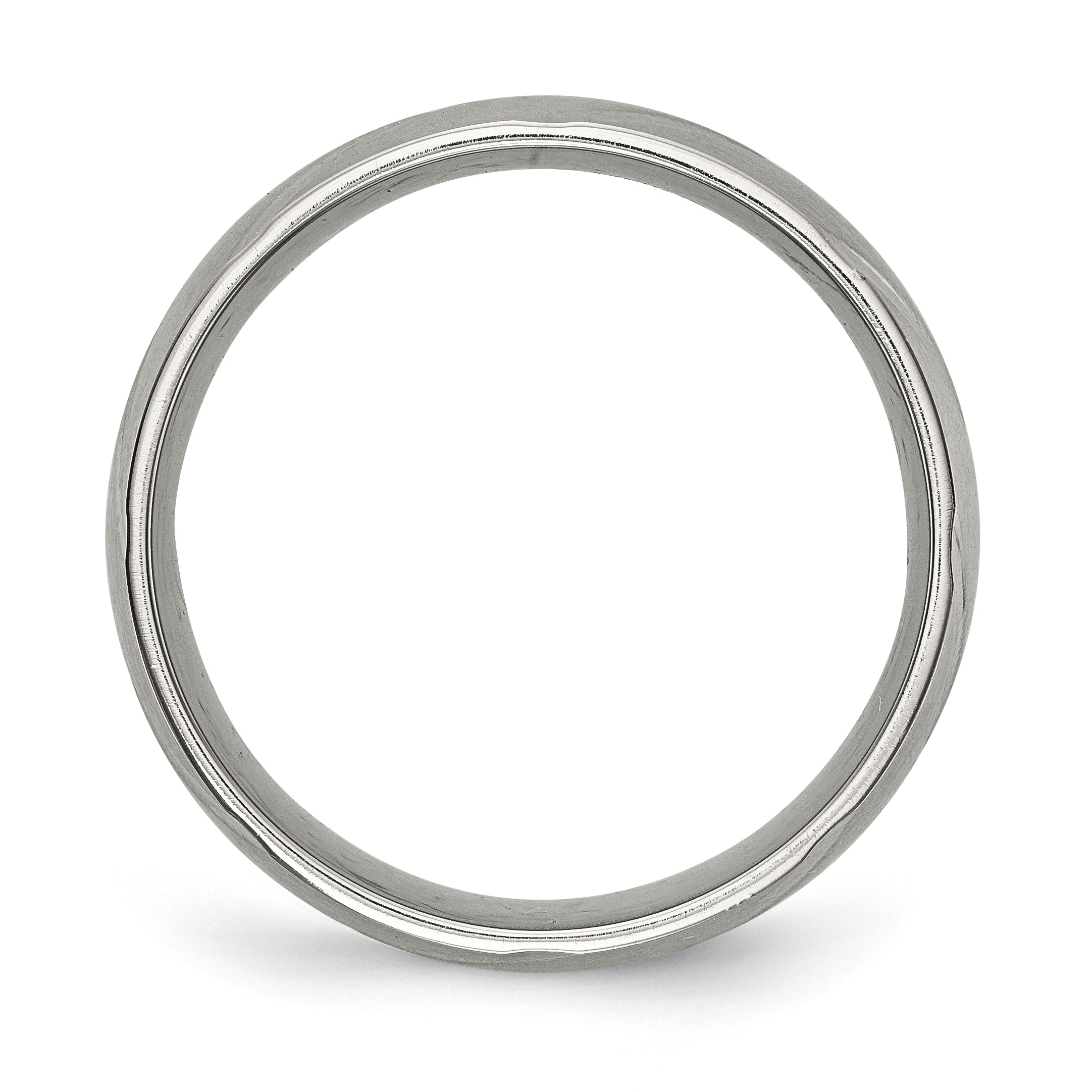 Titanium Satin Swirl Design Unisex Wedding Band Engravable 8mm