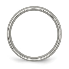 Titanium Satin Swirl Design Unisex Wedding Band Engravable 8mm