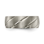 Swirl Design Wedding Band in Titanium, 8mm