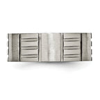 Notched Wedding Band in Titanium, 8mm