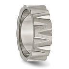 Notched Wedding Band in Titanium, 8mm
