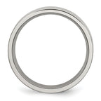Brushed Comfort-Fit Wedding Band in Titanium, 6mm