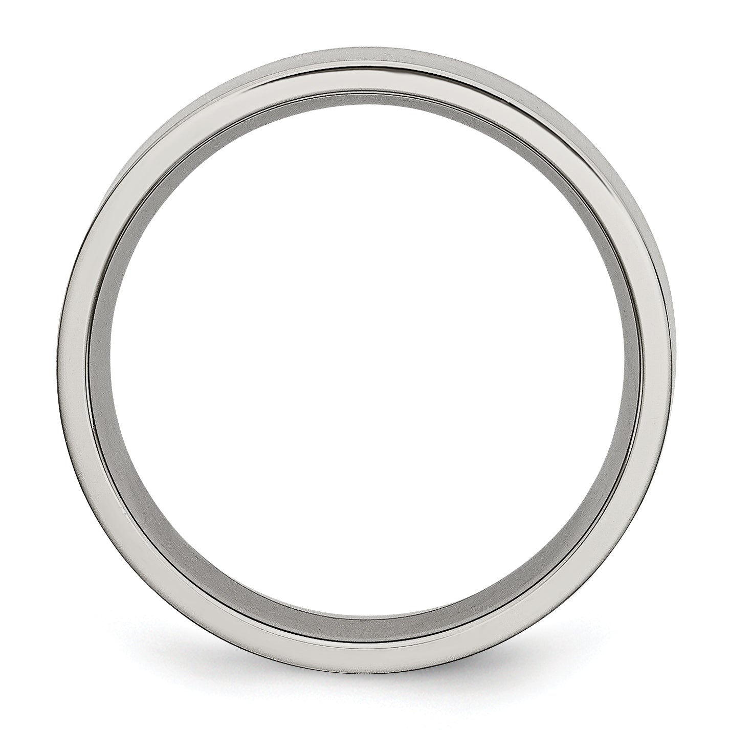 Brushed Comfort-Fit Wedding Band in Titanium, 6mm