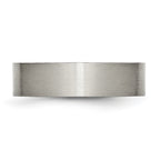 Brushed Comfort-Fit Wedding Band in Titanium, 6mm