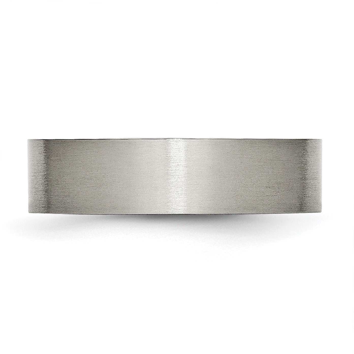 Brushed Comfort-Fit Wedding Band in Titanium, 6mm