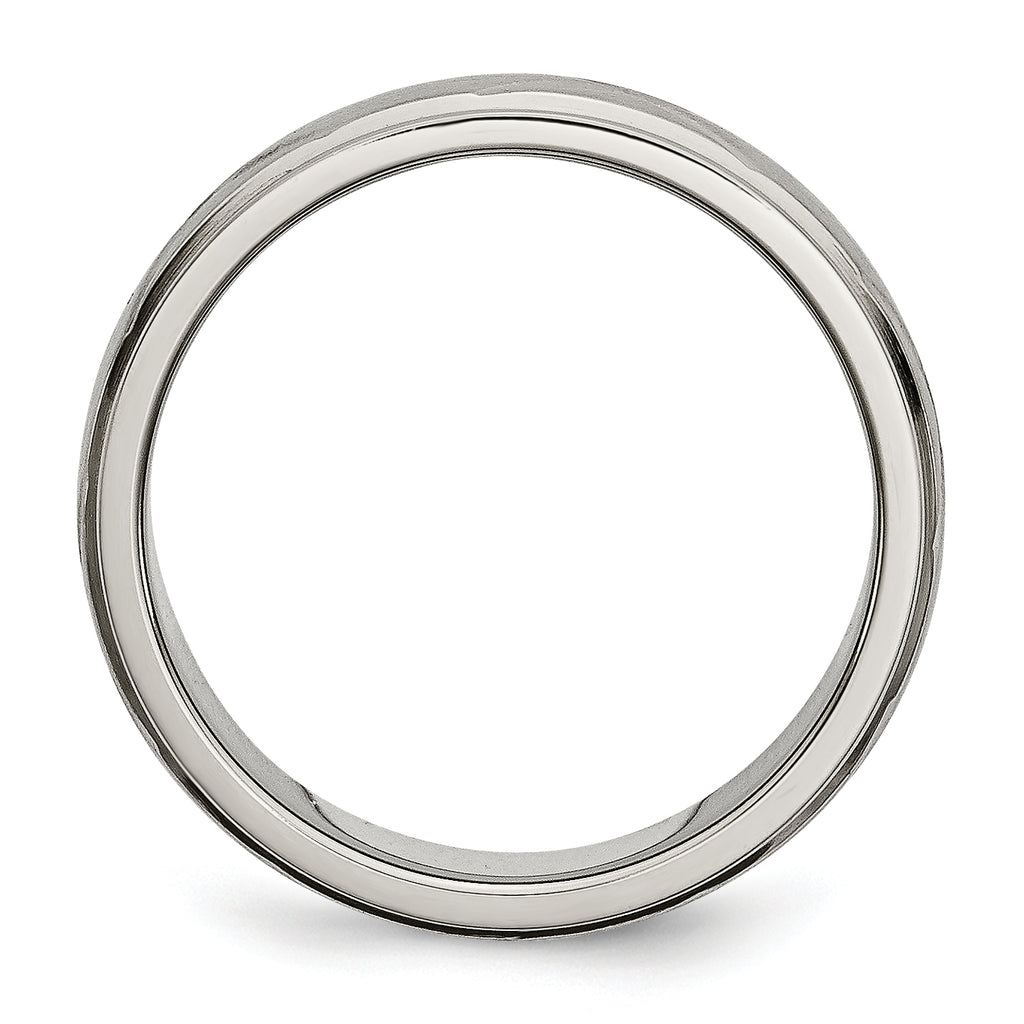 X-Design Wedding Band in Titanium, 6mm