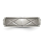 X-Design Wedding Band in Titanium, 6mm