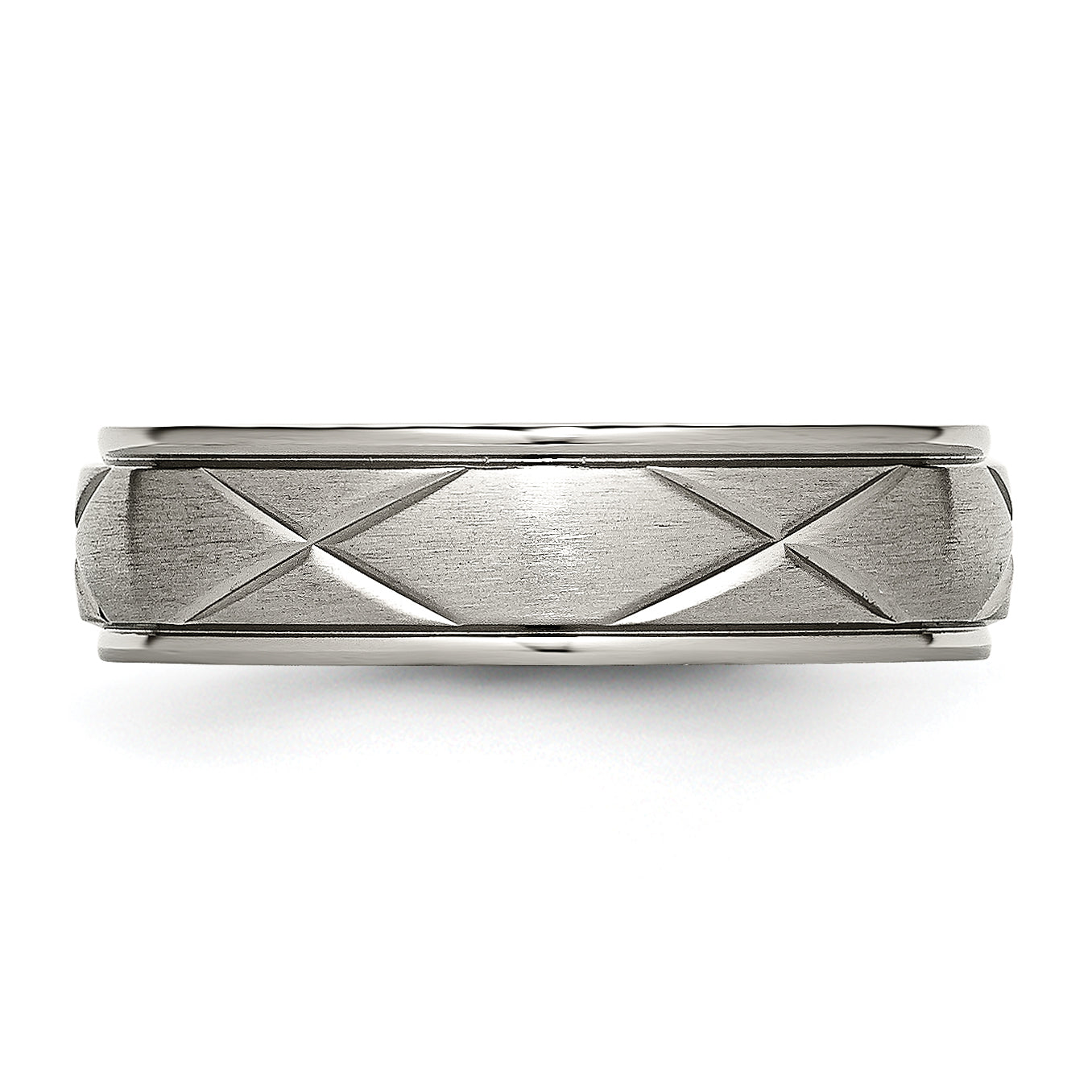 X-Design Wedding Band in Titanium, 6mm