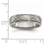 X-Design Wedding Band in Titanium, 6mm