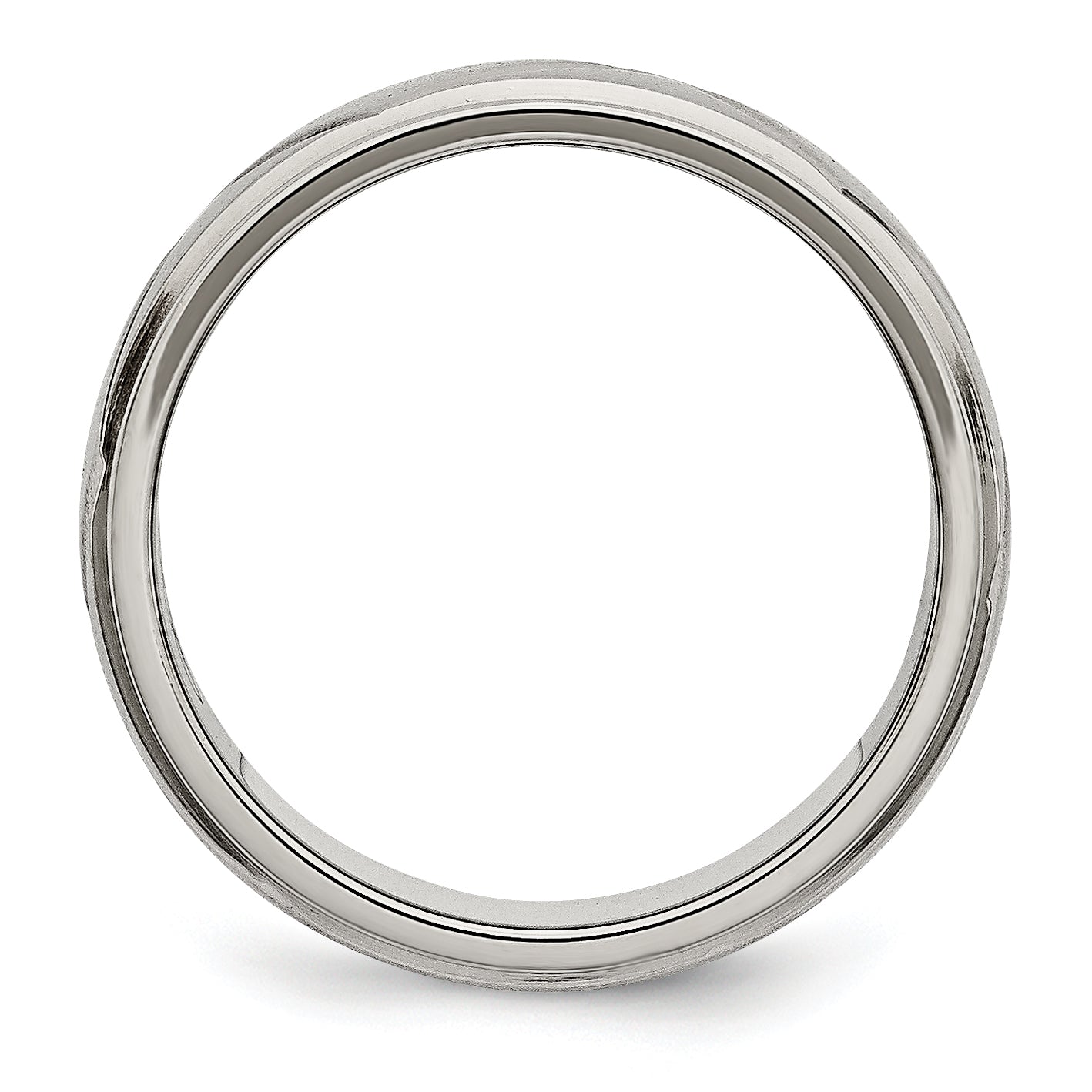 Titanium Unisex Wedding Band with Satin X-Design Engravable Finish