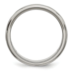 Titanium Unisex Wedding Band with Satin X-Design Engravable Finish