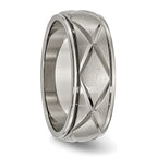 X-Design Wedding Band in Titanium, 8mm