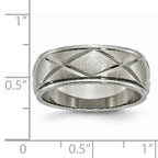 X-Design Wedding Band in Titanium, 8mm