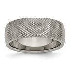 Titanium Polished and Textured 8mm Band