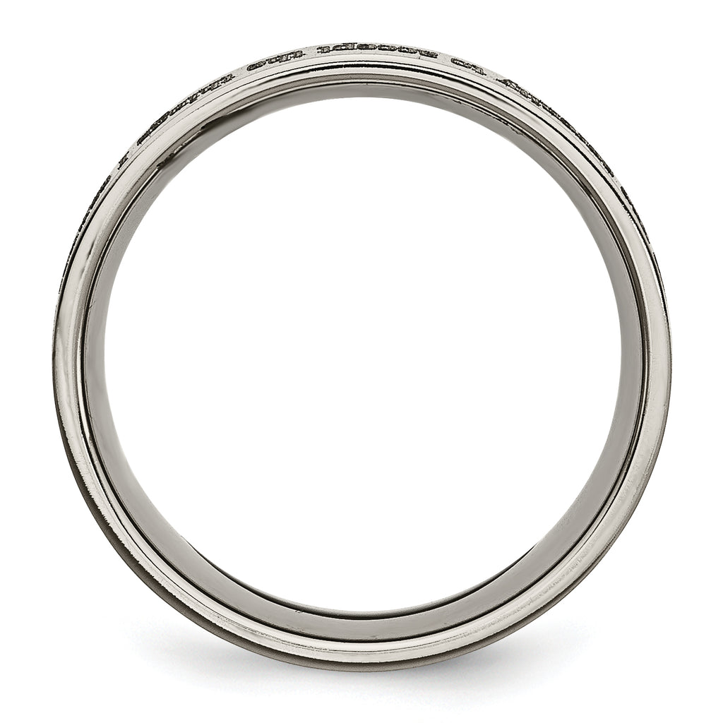 Titanium Brushed Unisex Serenity Prayer Engravable 8mm Flat Wedding Band