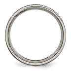 Titanium Brushed Unisex Serenity Prayer Engravable 8mm Flat Wedding Band