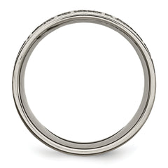 Titanium Brushed Unisex Serenity Prayer Engravable 8mm Flat Wedding Band