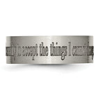 Titanium Brushed Unisex Serenity Prayer Engravable 8mm Flat Wedding Band
