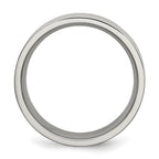 Brushed Comfort-Fit Wedding Band in Titanium, 8mm