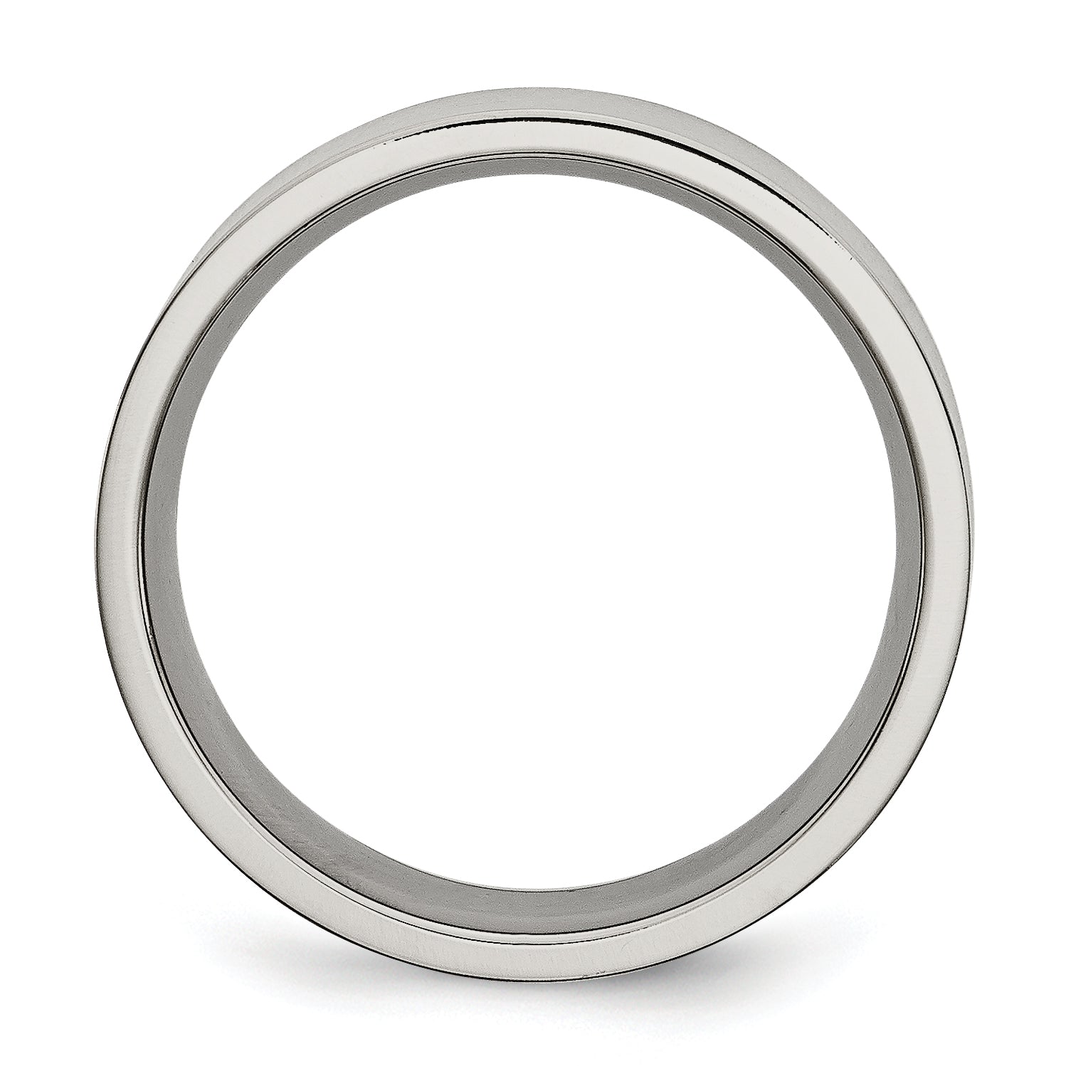 Brushed Comfort-Fit Wedding Band in Titanium, 8mm
