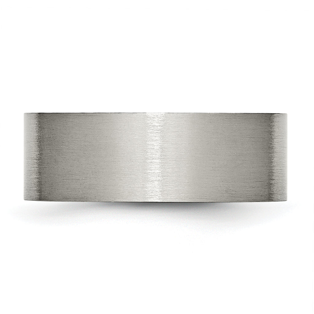 Brushed Comfort-Fit Wedding Band in Titanium, 8mm
