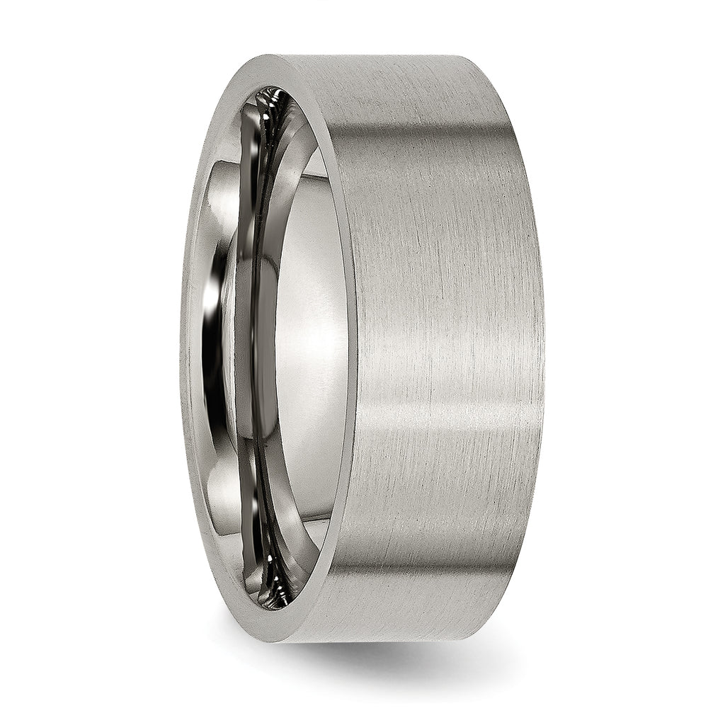 Brushed Comfort-Fit Wedding Band in Titanium, 8mm