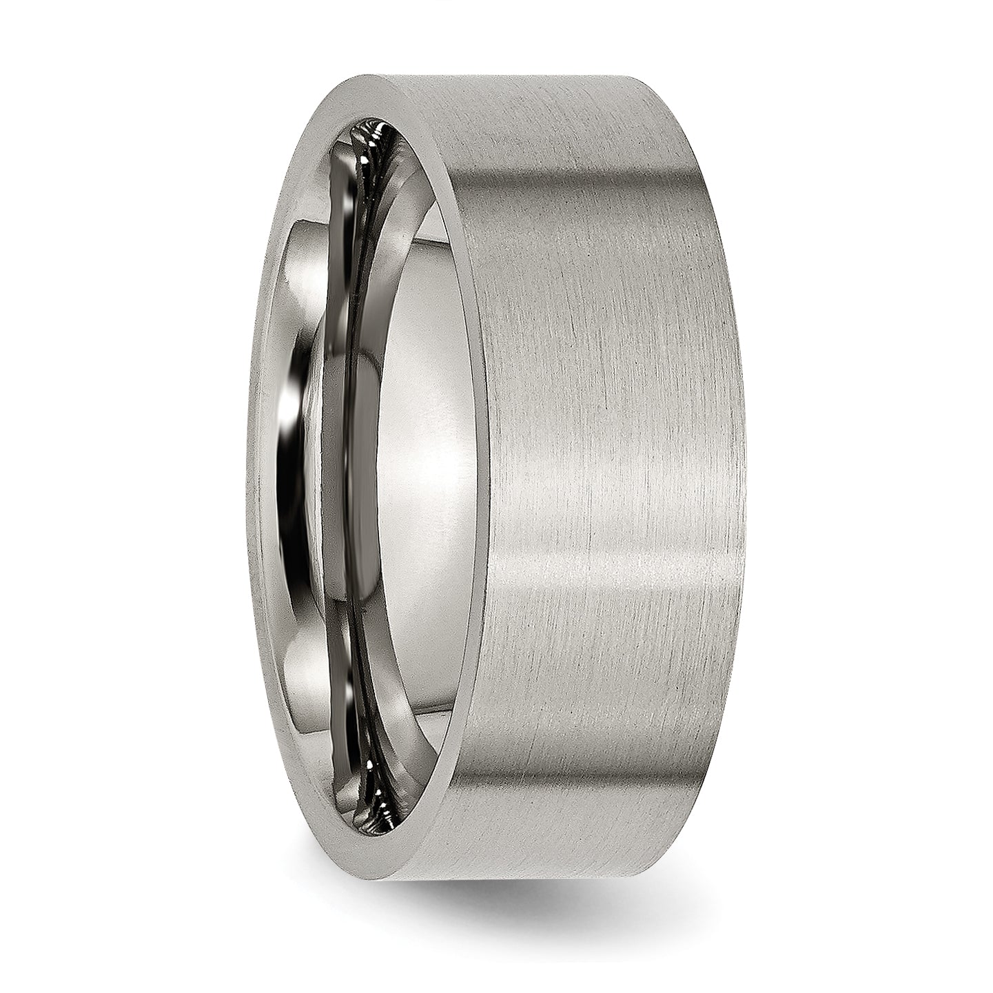 Brushed Comfort-Fit Wedding Band in Titanium, 8mm