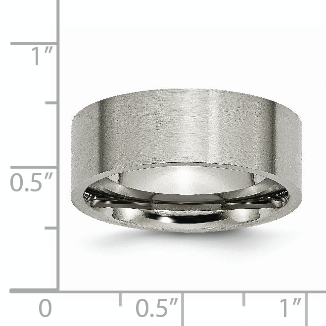 Brushed Comfort-Fit Wedding Band in Titanium, 8mm