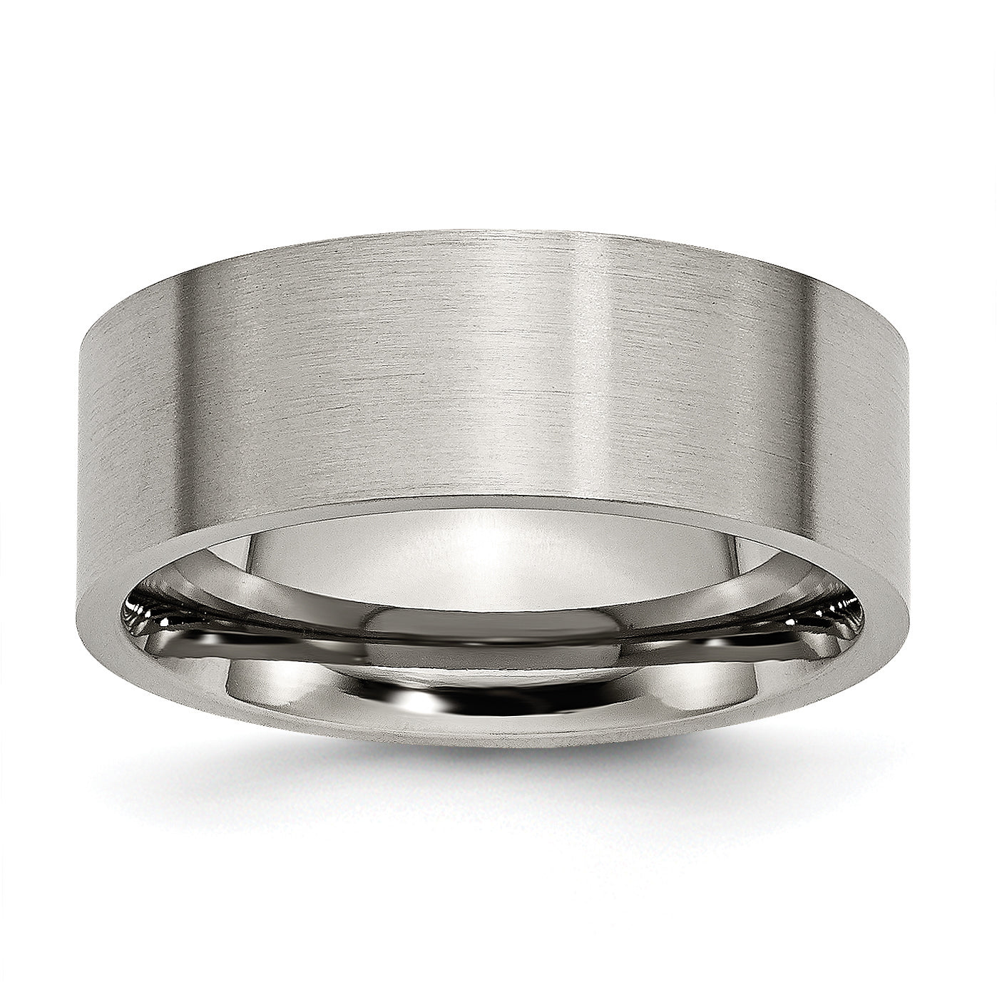 Titanium Brushed 8mm Flat Band Main image