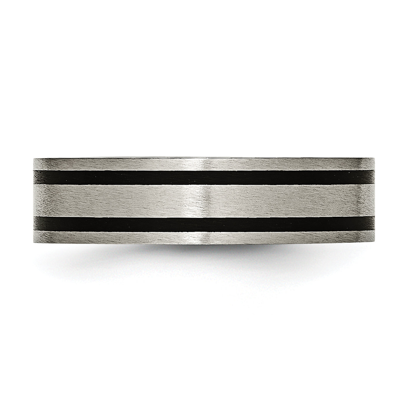 Sophia Jewelers Titanium Unisex Engravable Brushed 6mm Wedding Band