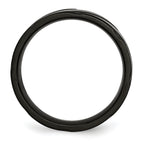 Black IP Swirl Wedding Band in Titanium, 6mm