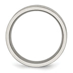 Grooved Wedding Band in Titanium with Gold-Tone IP, 6mm