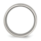 Grooved Wedding Band in Titanium with Gold IP Plating, 8mm