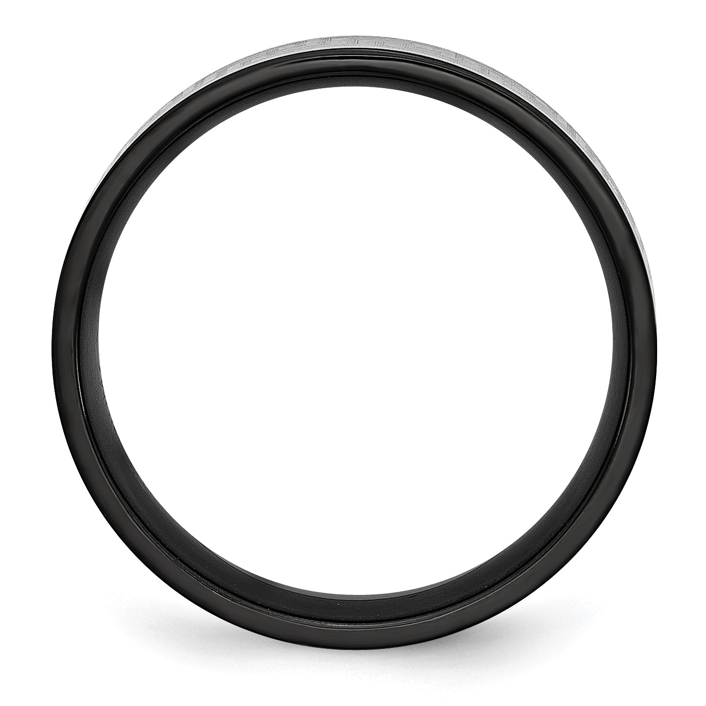 Greek Key Wedding Band in Titanium with Black IP, 6mm