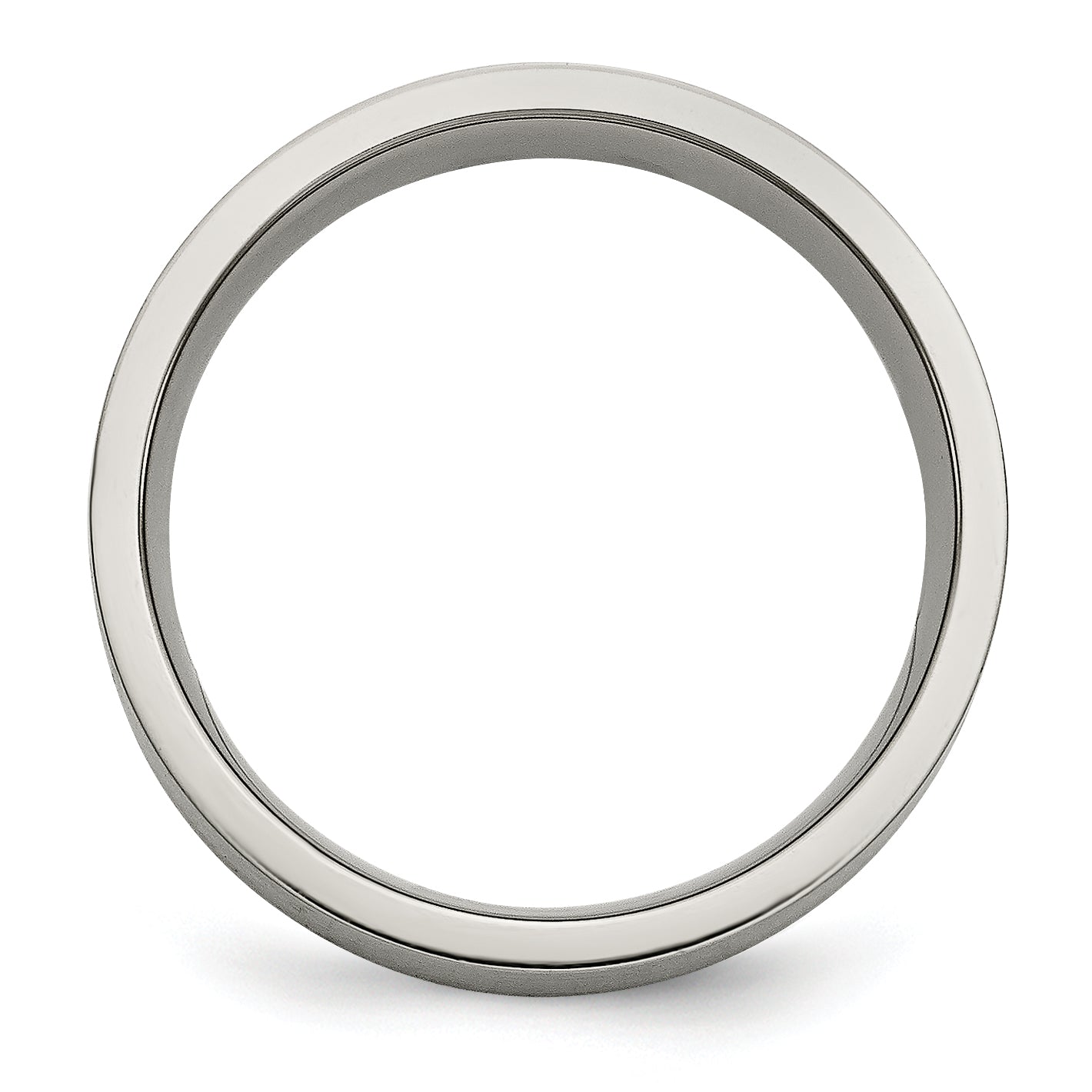 Titanium Wedding Band with Sterling Silver Inlay Unisex 6mm Brushed Finish