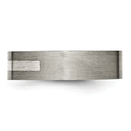 Inlay Wedding Band in Titanium & Sterling Silver, 6mm