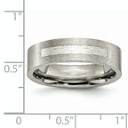 Inlay Wedding Band in Titanium & Sterling Silver, 6mm