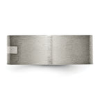 Inlay Wedding Band in Titanium & Sterling Silver, 8mm