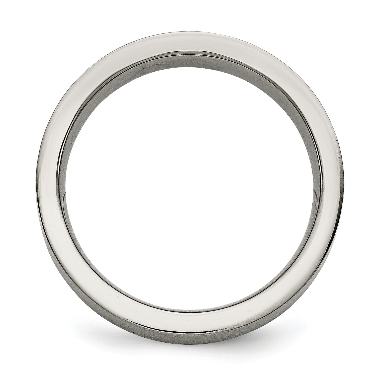 Titanium Sterling Silver Inlay Unisex Wedding Band, Brushed Finish