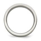 Inlay Wedding Band in Titanium & Sterling Silver, 6mm