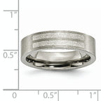 Inlay Wedding Band in Titanium & Sterling Silver, 6mm