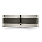 Titanium Unisex Wedding Band with Black Ceramic Center