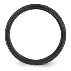 Hammered Black IP Wedding Band in Titanium, 8mm