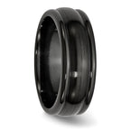 Titanium Unisex Domed Wedding Band with Polished Brushed Finish