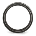 Titanium Sterling Silver Inlay Blue 10mm Unisex Wedding Band